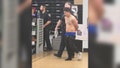 Attached is a photo of the migrant who was arrested for sexual assault. His clothes are ripped, is missing one of his shoes, and he is bruised up after residents subdued him and called 911.
