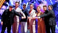 HOLLYWOOD, CALIFORNIA - APRIL 23: (L-R) President of Marvel Studios/Producer Kevin Feige, Chris Hemsworth, Chris Evans, Robert Downey Jr., Scarlett Johansson, Jeremy Renner, and Mark Ruffalo attend the Marvel Studios' "Avengers: Endgame" cast place their hand prints in cement at TCL Chinese Theatre IMAX Forecourt at TCL Chinese Theatre IMAX on April 23, 2019 in Hollywood, California. (Photo by Steve Granitz/WireImage)