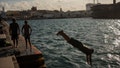 Pedro Murillo, a diver, jumps into the sea amid the heat in Veracruz, Mexico, Saturday, June 15, 2024. Victims in Veracruz have made up nearly a third of Mexicos heat-related deaths as temperatures have reached 100 degrees in the humid Mexican gulf state.