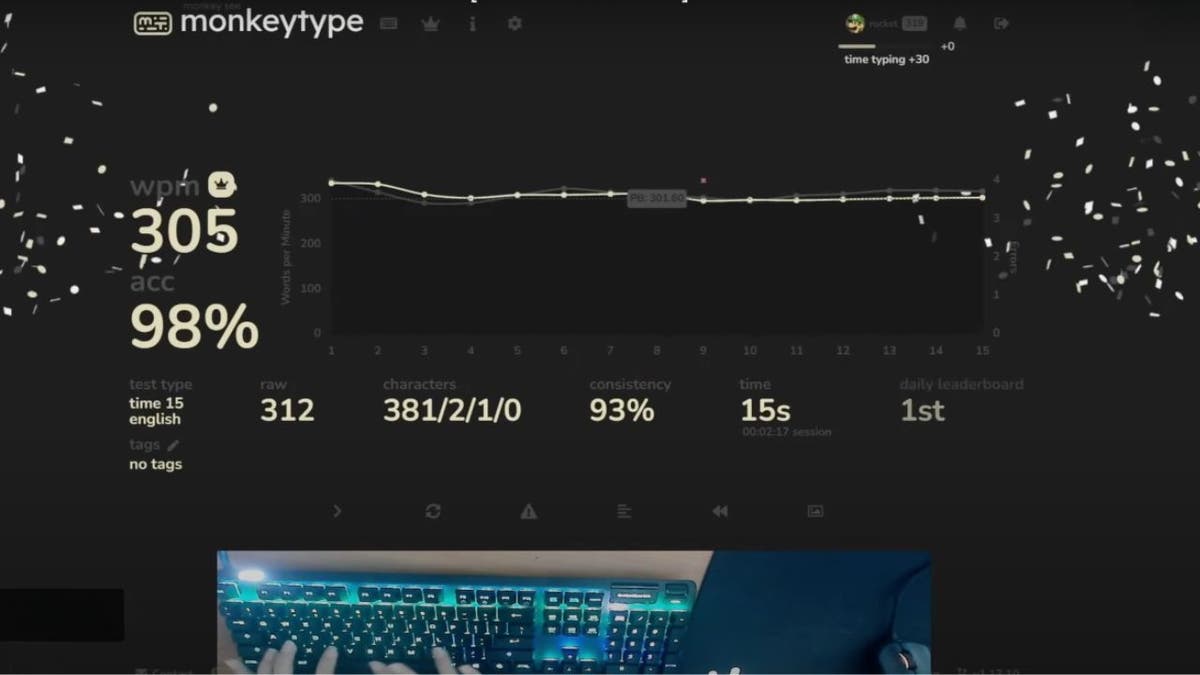 Teenage typing phenom hits insane 305 words per minute 1 Teenage typing phenom hits insane 305 words per minute