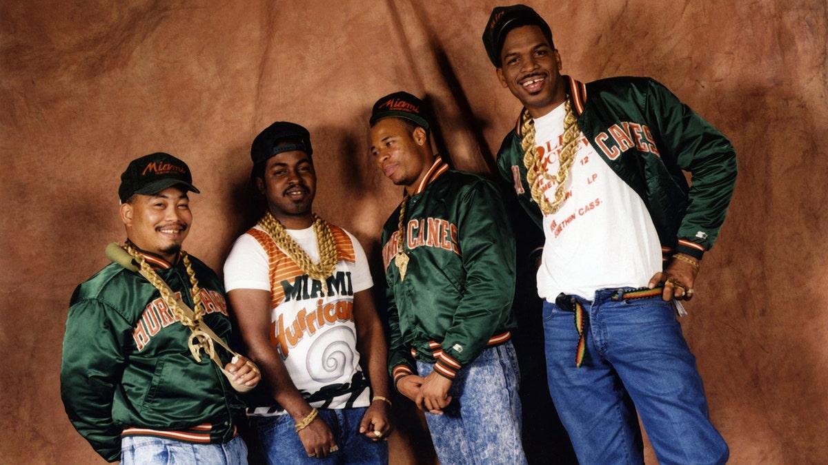 Sesión de retrato del grupo de rap 2 Live Crew.