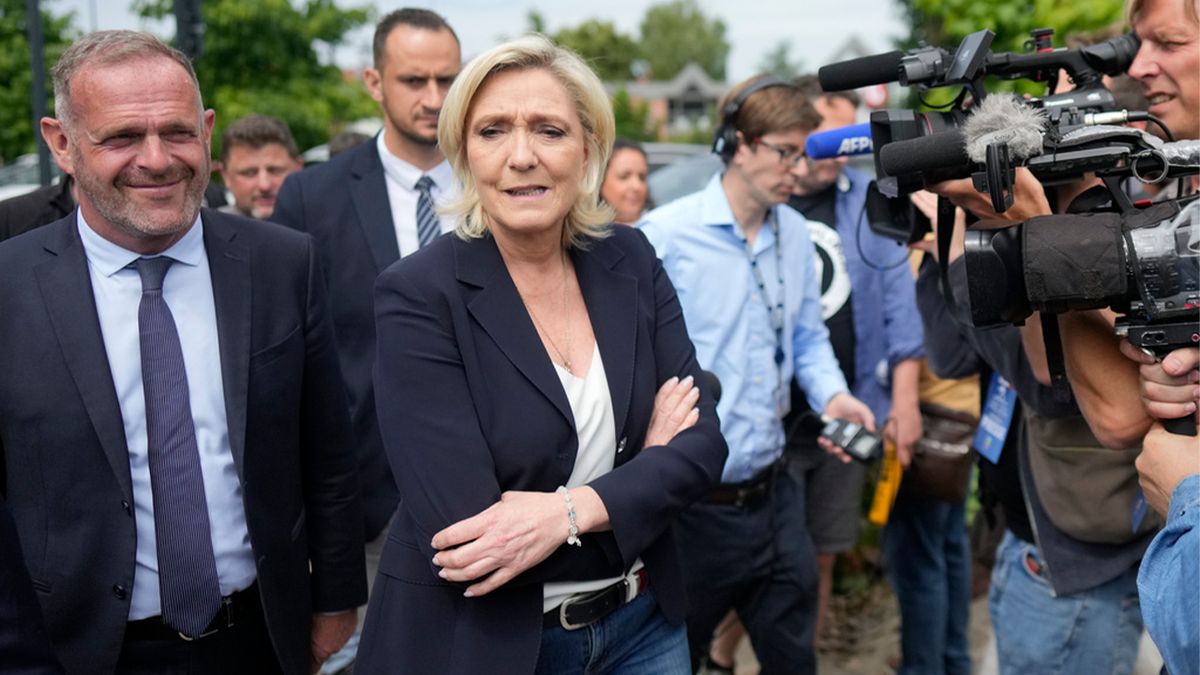 Marine Le Pen después de votar