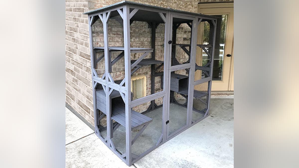 For added safety, get a catio that attaches to your home.?