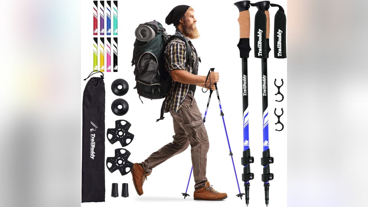 Hiking gets a little easier with trekking poles. 