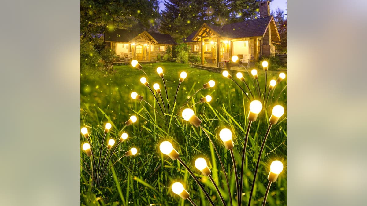 These lights give a firefly effect in your yard.