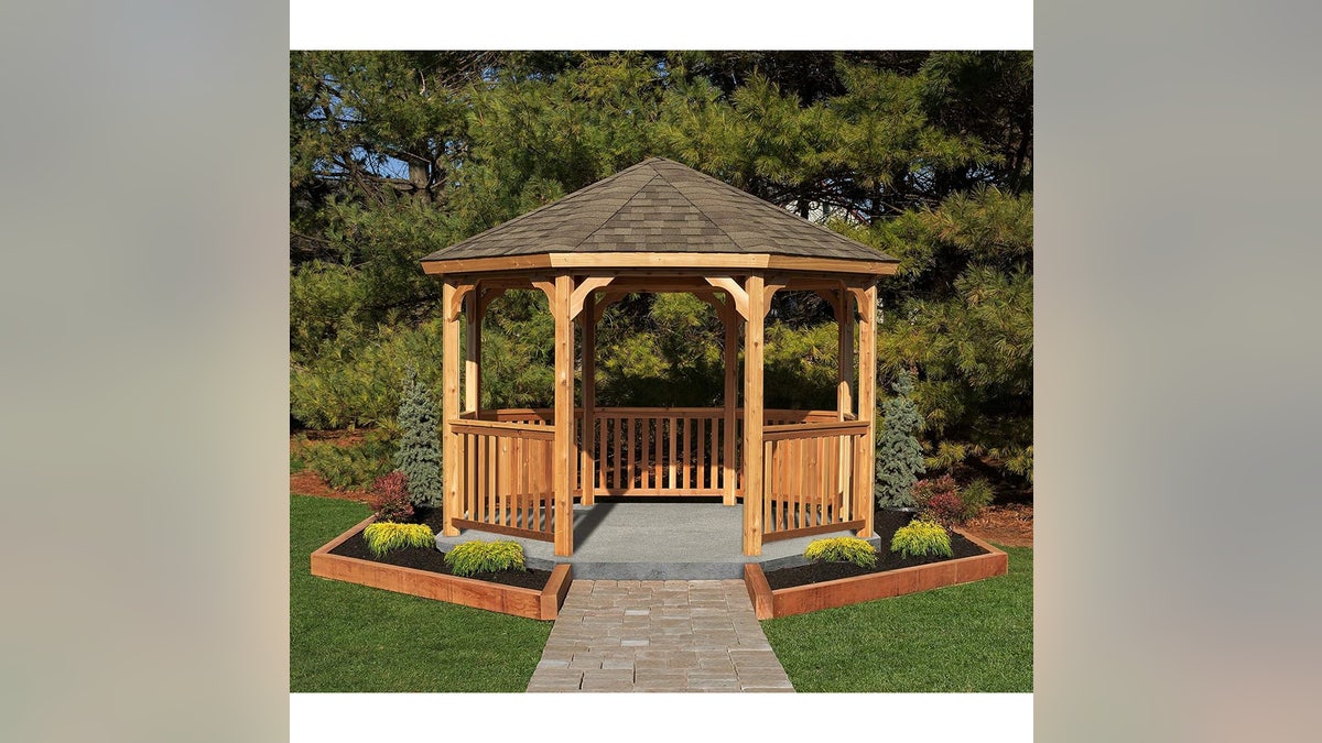 Build your own gazebo when you order from Amazon. 