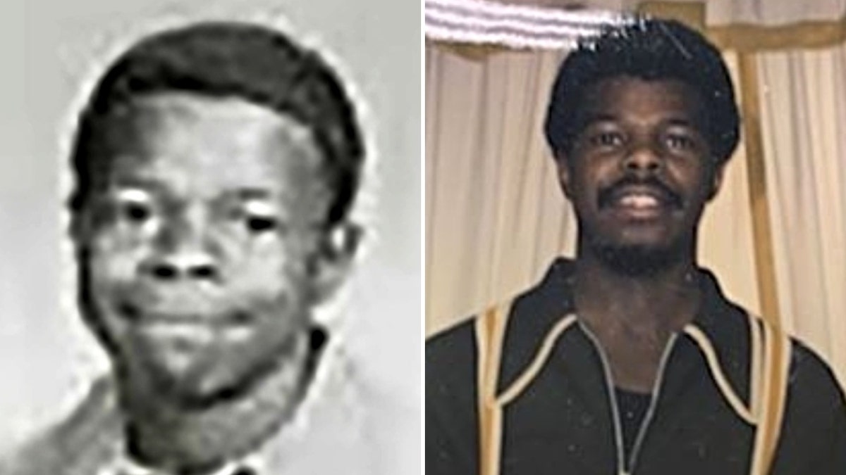 A split image of Oscar James Nedd as a child and as an adult