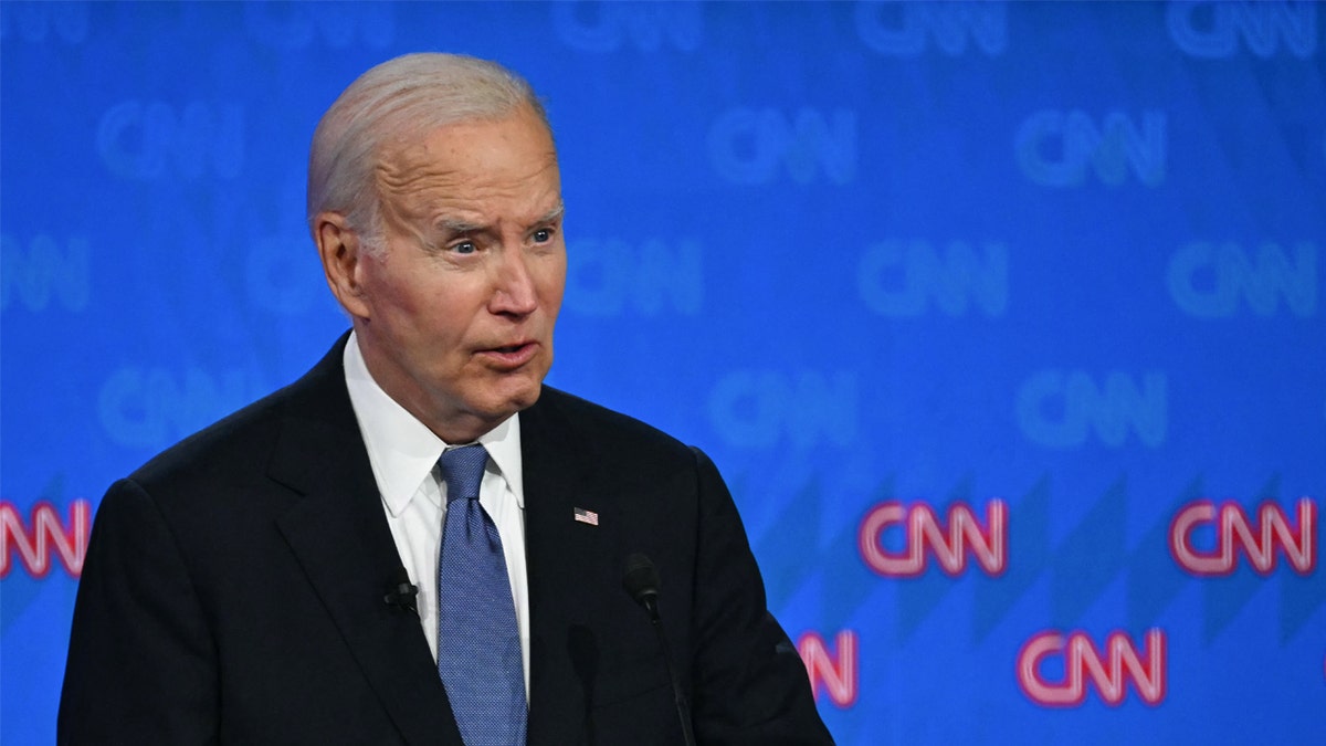 closeup shot of Biden at CNN Debate
