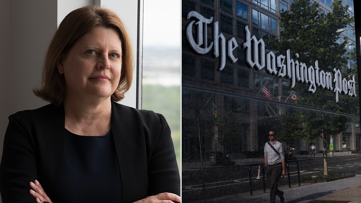 Sally Buzzbee and Washington Post split image