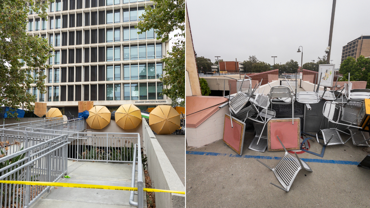 Cal State Israel protest barricade