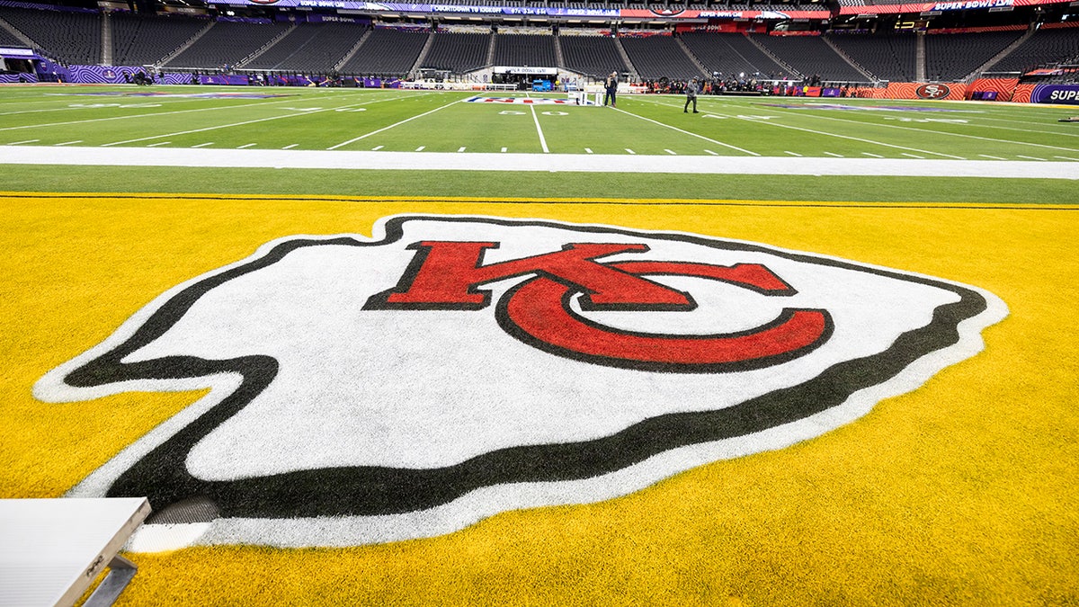 Chiefs logo on field