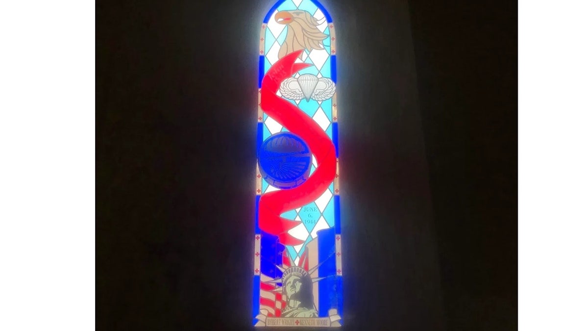 Church stained glass in Normandy
