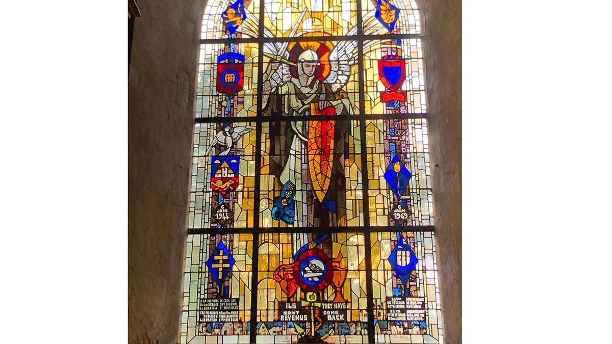 Stained glass window, Sainte Mere Eglise