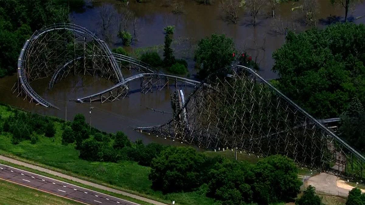 Valleyfair theme park flooded