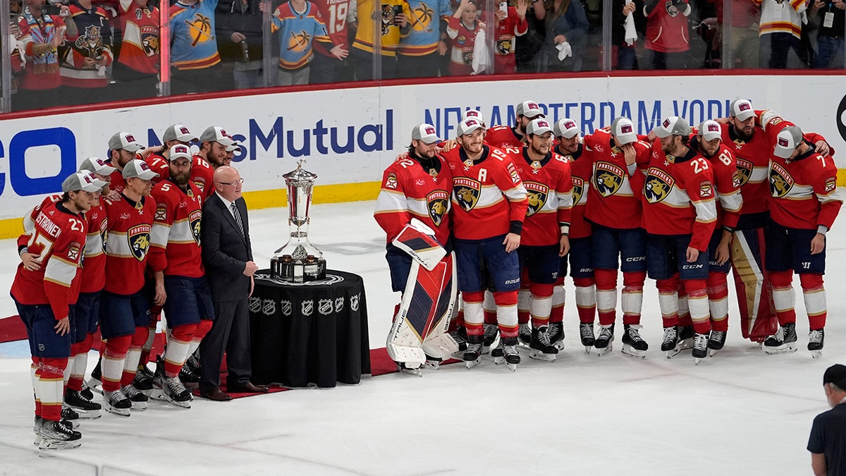 Florida Panthers celebrate a victory in the ECF