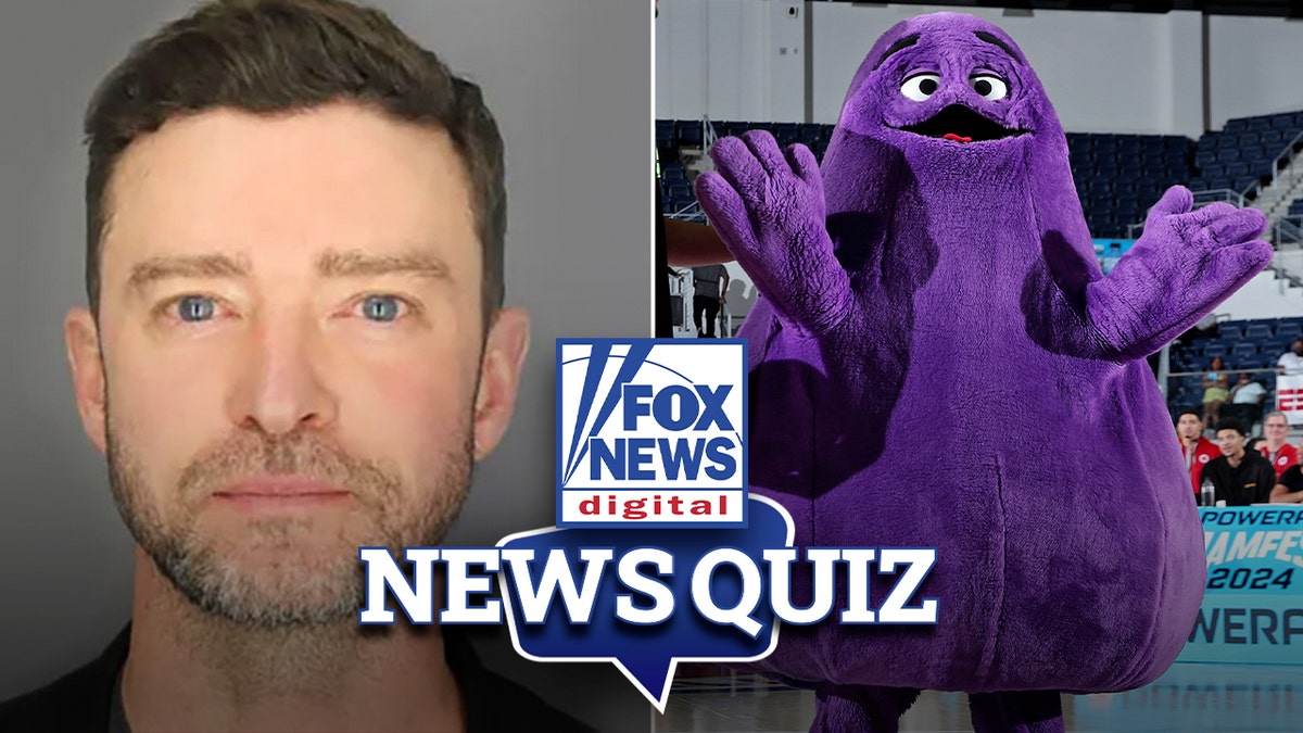 Justin Timberlake and Grimace.