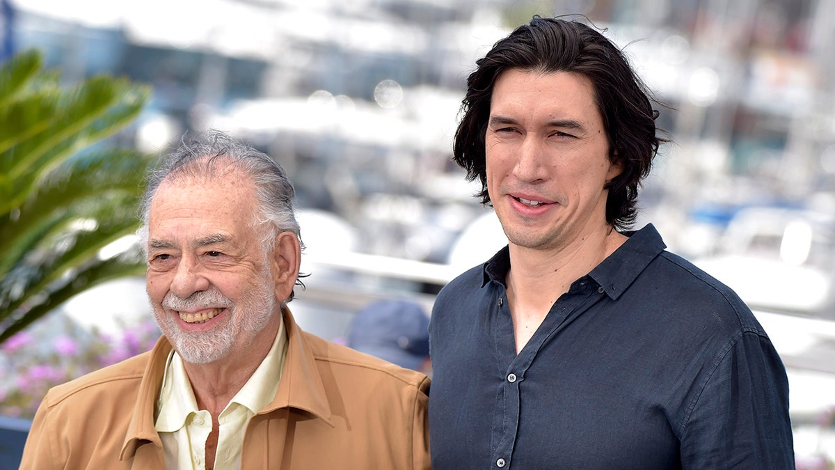 Francis Ford Coppola and Adam Driver posing together