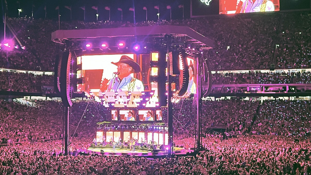 Country star George Strait performs in Texas.