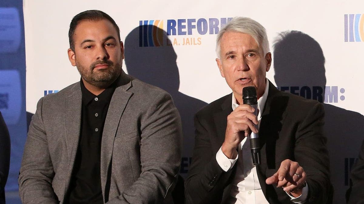 Joseph Iniguez and George Gascon at a criminal justice reform summit