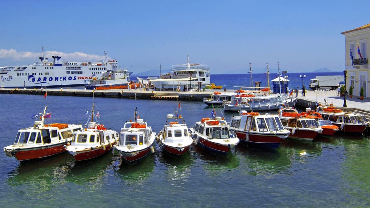 Boats in Spetses waters
