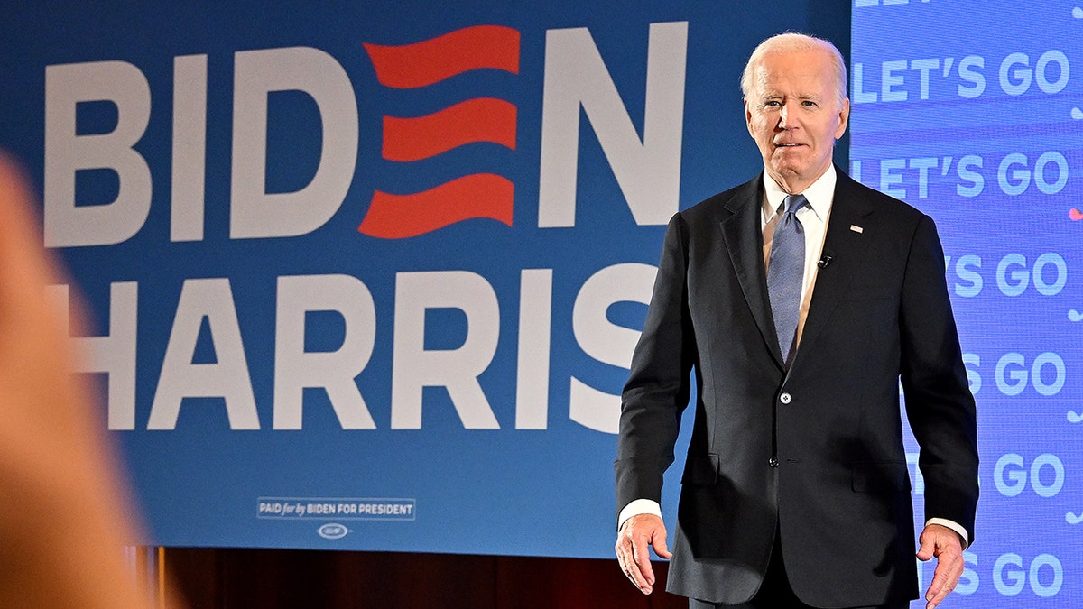 Joe Biden before the debate in Georgia