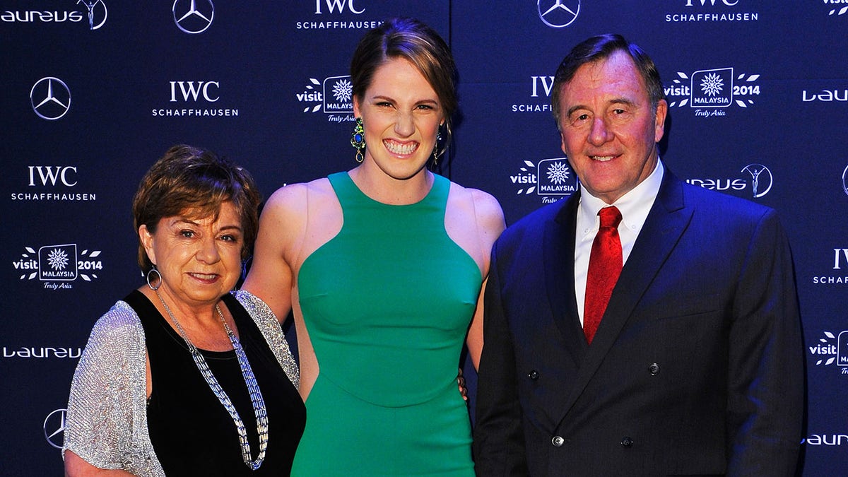 Missy Franklin and parents