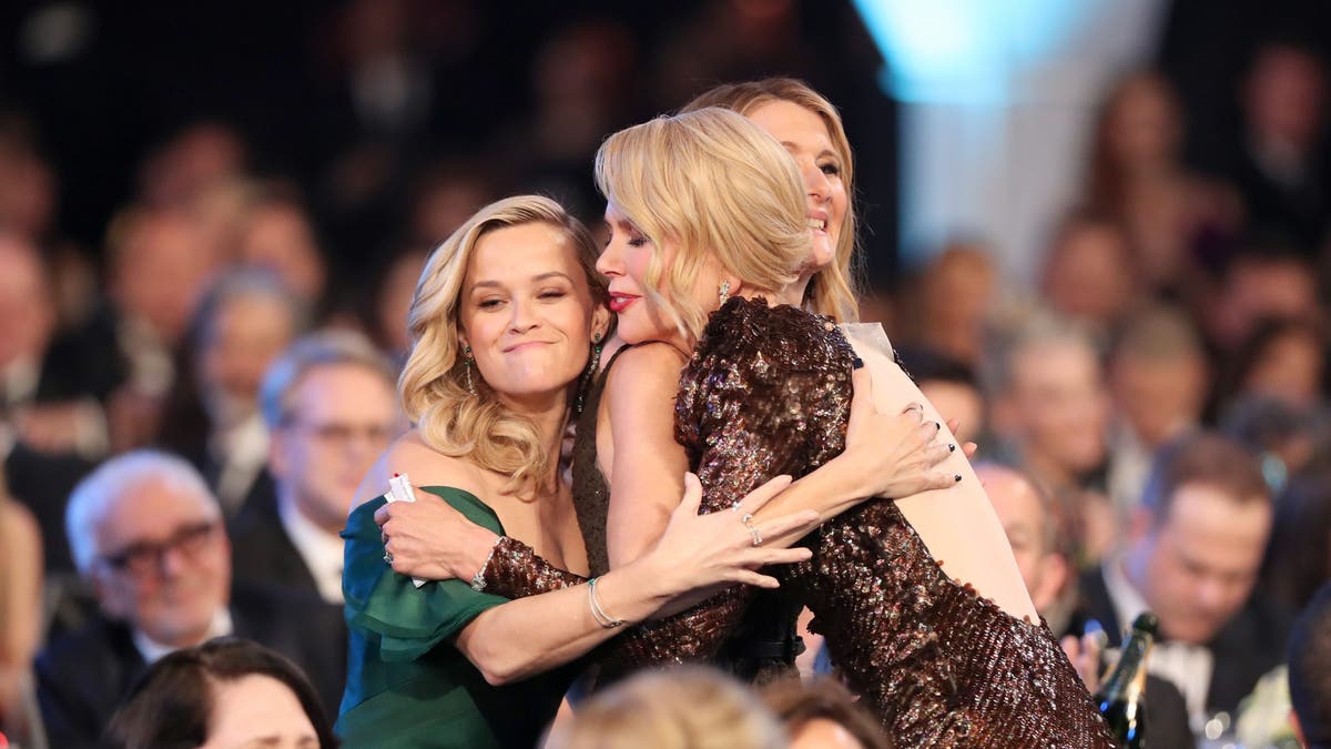 Nicole Kidman, Laura Dern and Reese Witherspoon hugging
