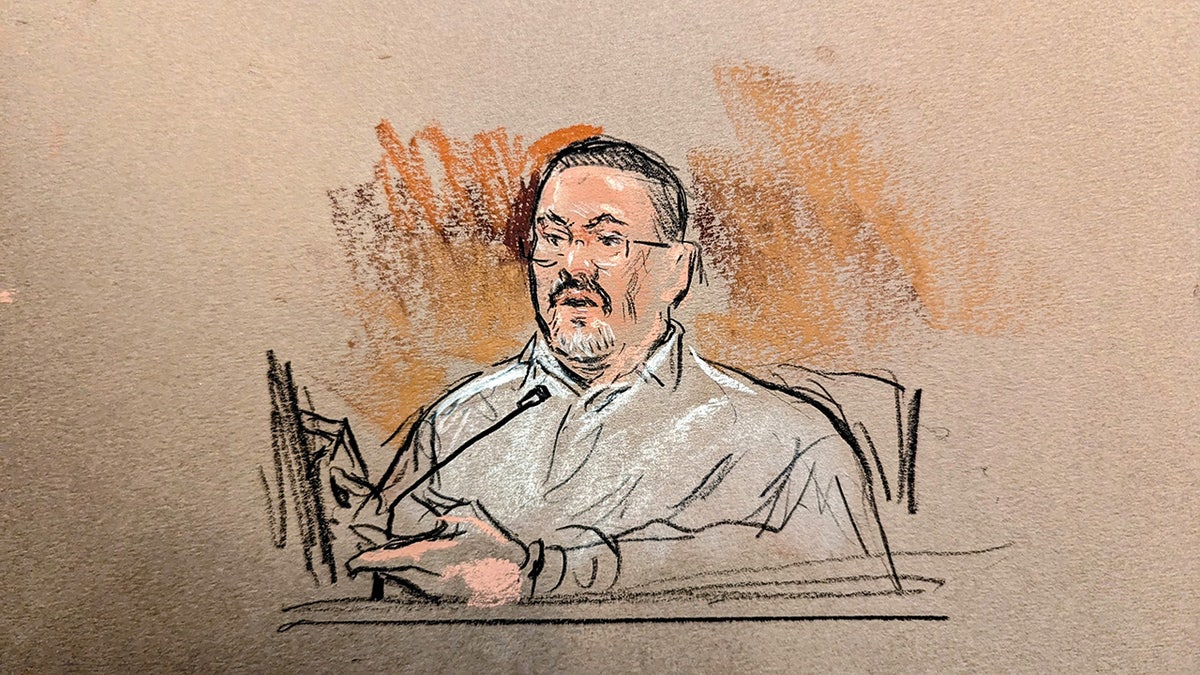 A court sketch depicts testimony during Hunter Biden’s federal trial