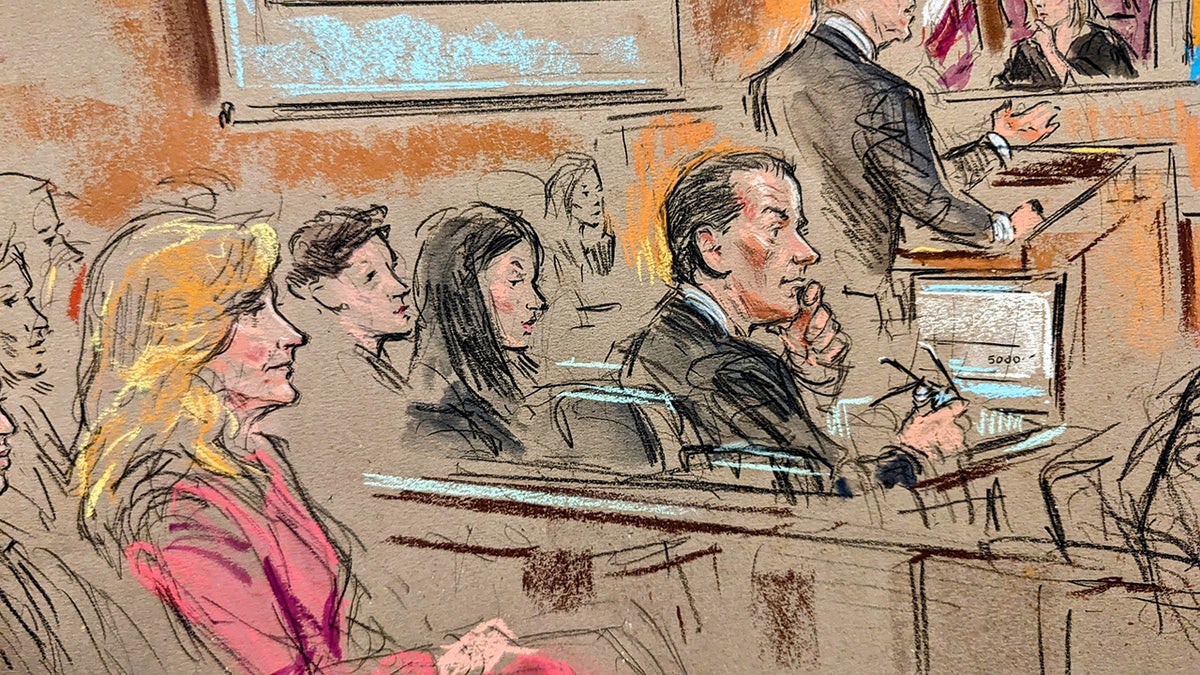 A court sketch depicts Hunter Biden’s trial in federal court in Wilmington, Delaware