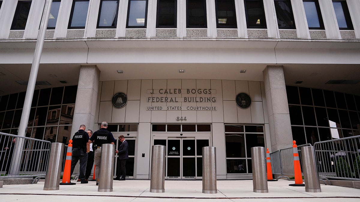 Shown is the federal court before Hunter Biden arrives for his scheduled trial