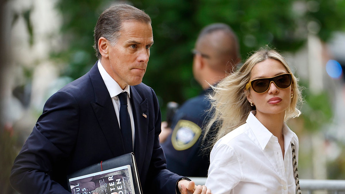 Hunter Biden with woman  Melissa arriving to court