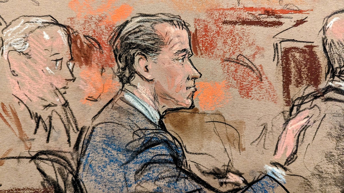 Szkic sądowy przedstawia wyrok odczytywany podczas federalnego procesu Huntera Bidena w Wilmington w stanie Delaware