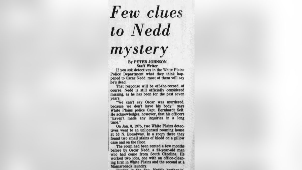 An old newspaper clipping gives insight into Nedd's murder in 1975.