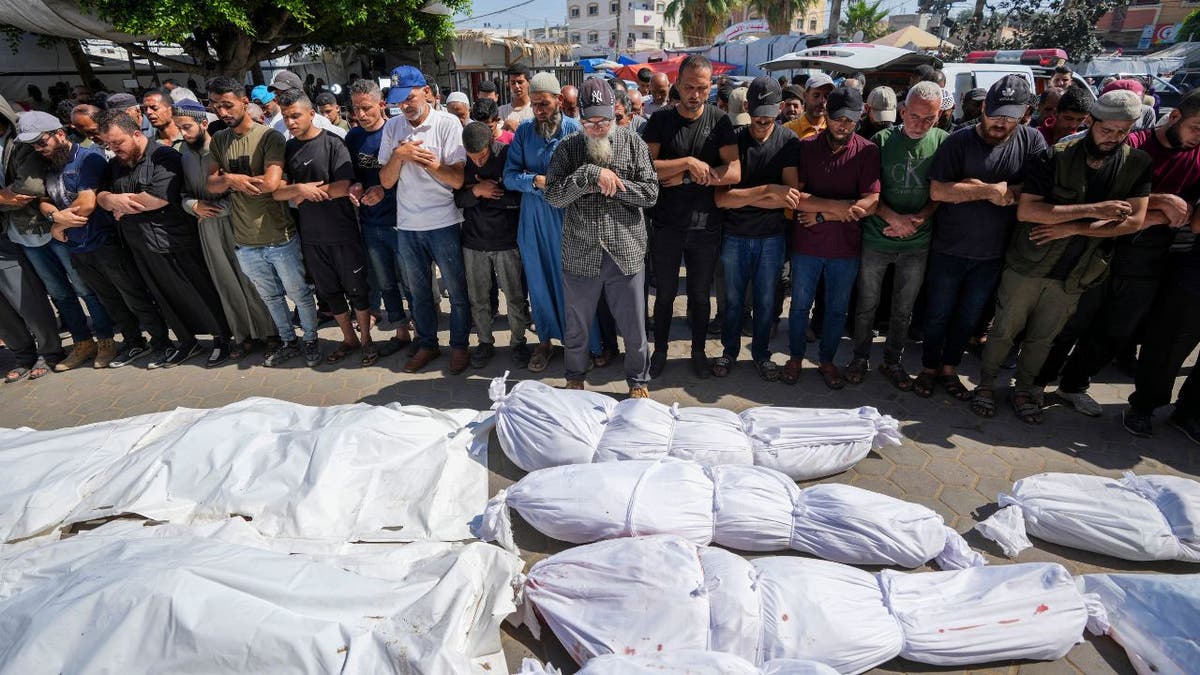 Israel strike and dead bodies laid out
