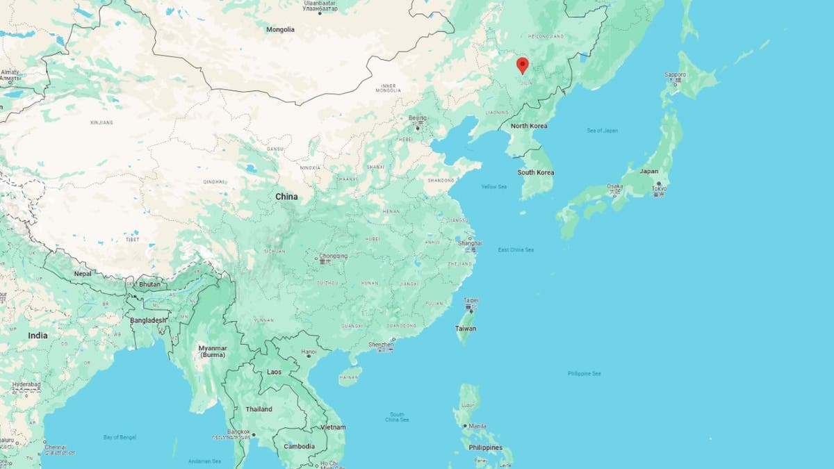 Jilin province on a map