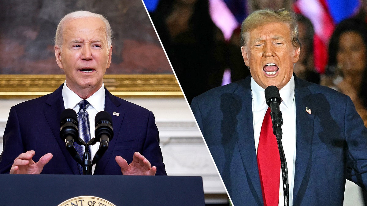 Joe Biden, Donald Trump photo split