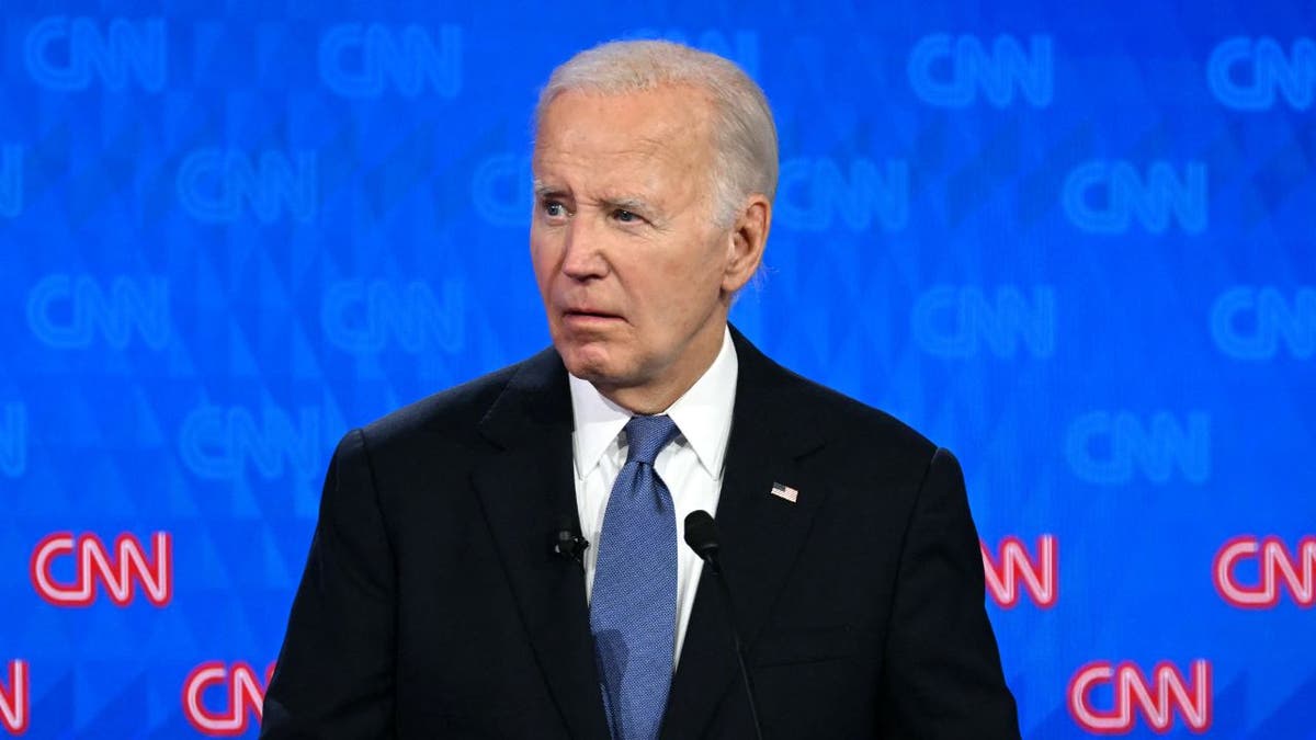 Biden looking dazed astatine  CNN debate