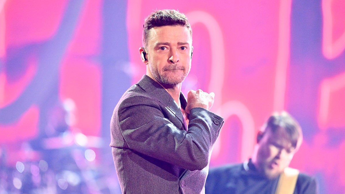 Justin Timberlake standing on stage