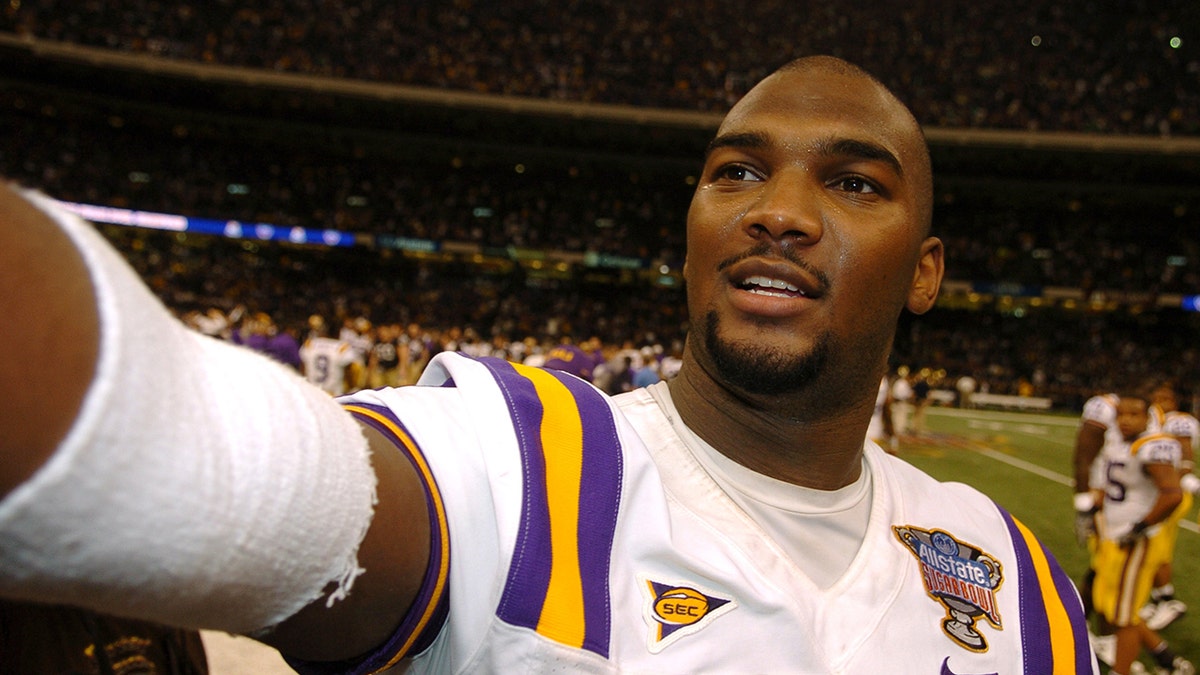 JaMarcus Russell after an LSU game