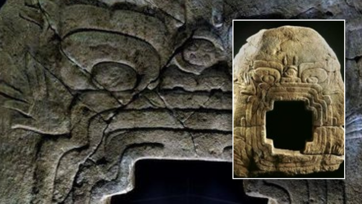 Split image of cave masks
