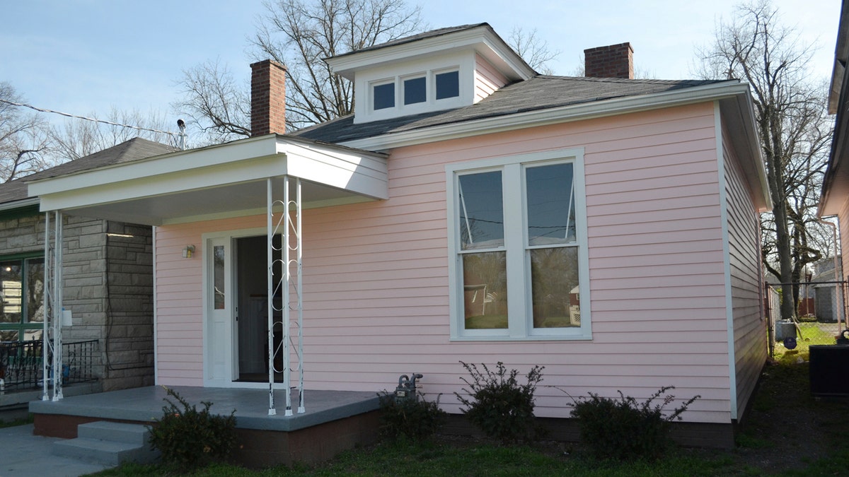 The childhood home of Muhammad Ali is seen in Louisville, Kentucky.