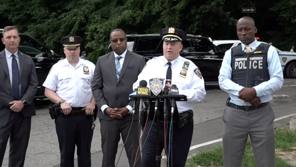 Press conference in Central Park about sexually assaulted woman