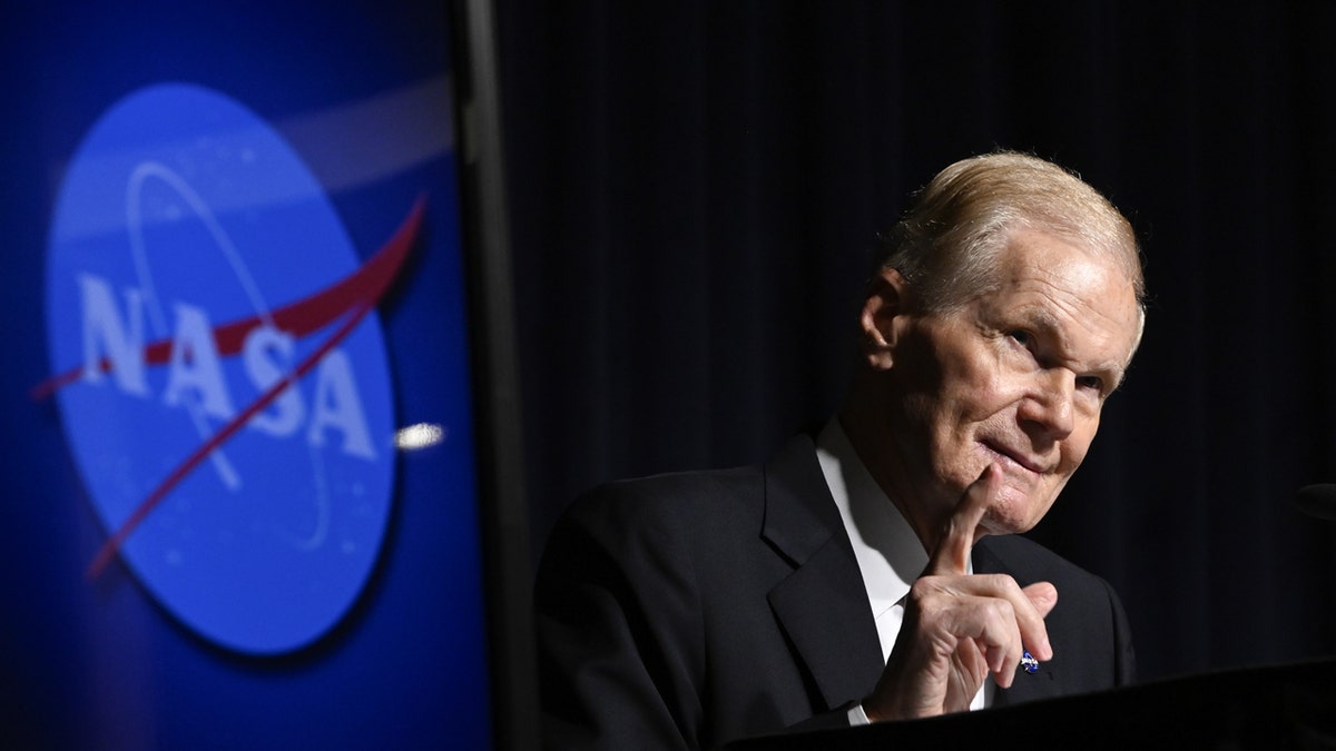 NASA Administrator Bill Nelson speaks during a press conference at NASA headquarters in Washington, DC, on September 14, 2023.