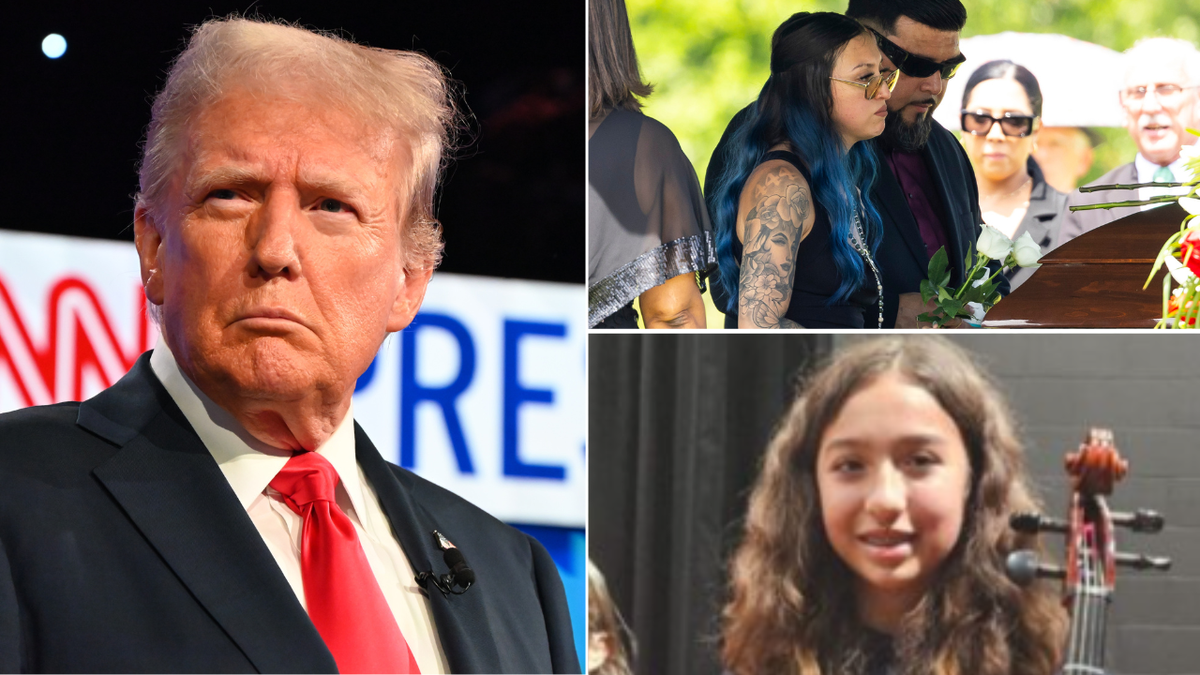 A collage of Trump, Jocelyn Nungaray and her mother