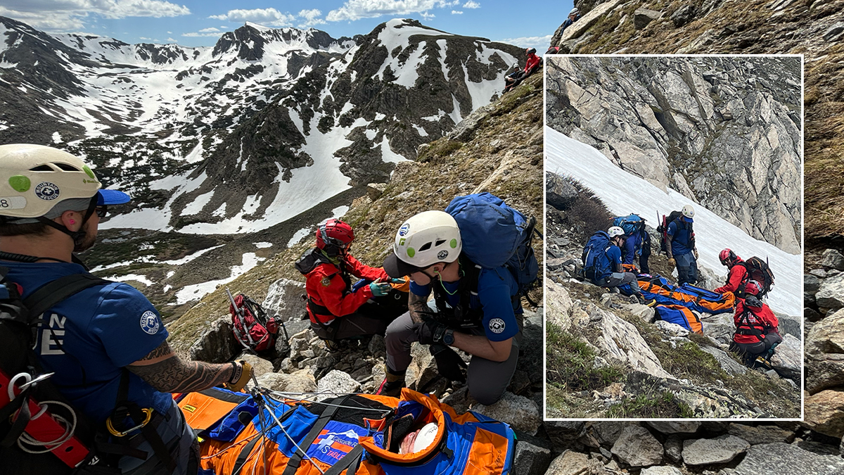 Rescue crews save fallen skier