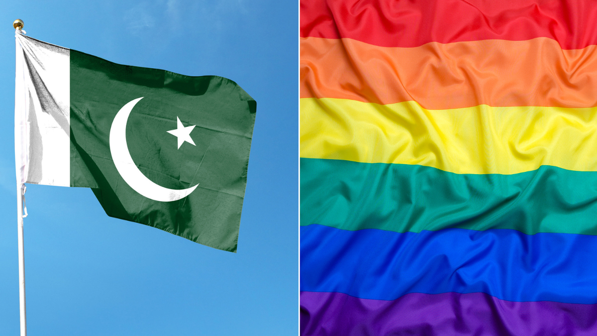 Bandera de Pakistán y bandera gay