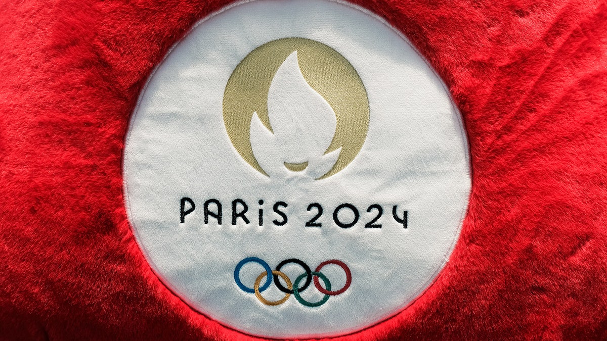 Paris Olympics logo on. mascot