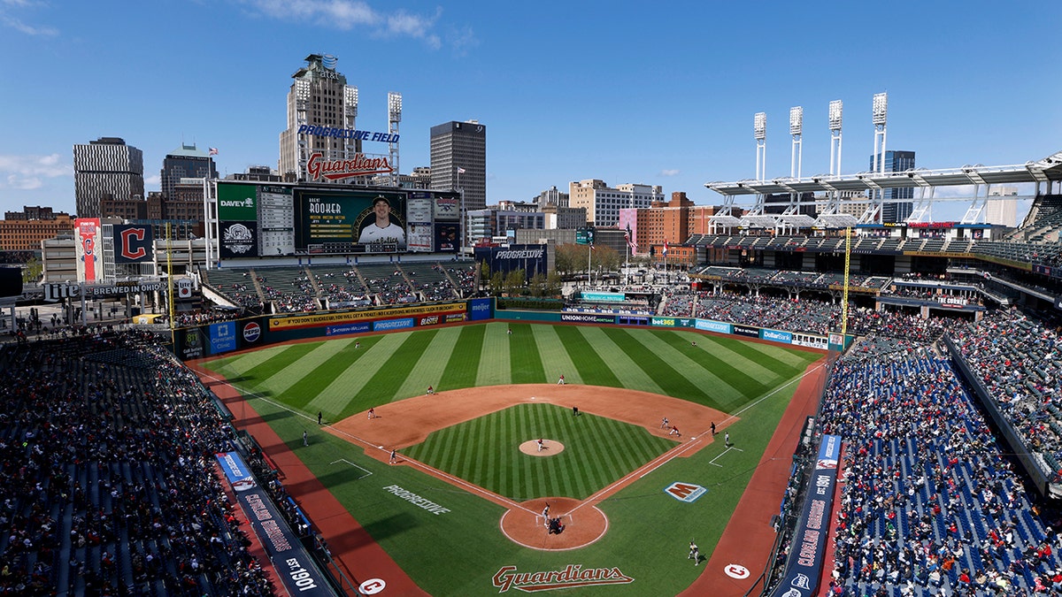 Progressive Field in April 2024