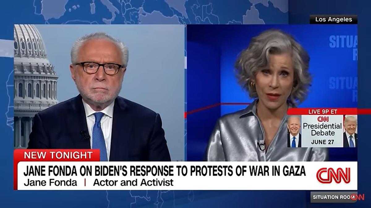 Wolf Blitzer and Jane Fonda on CNN