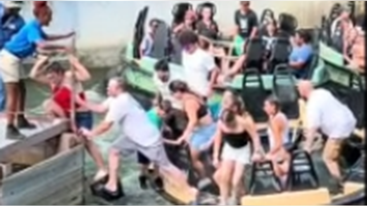 Six Flags Roaring Rapids ride malfunction